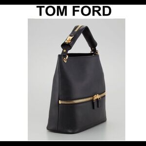 TOM Ford Nina Black Calfskin Hobo Bag